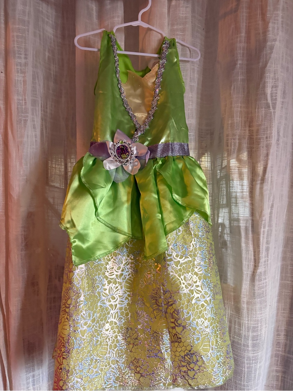 Princess Tiana Kids Costume Dress size 4-6x